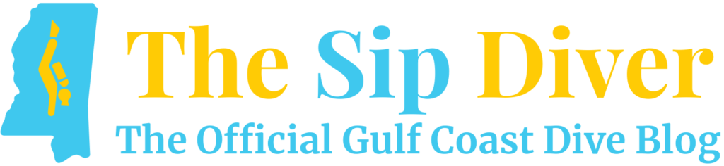 The Sip Diver's official linear logo - Official Gulf Coast Dive Blog